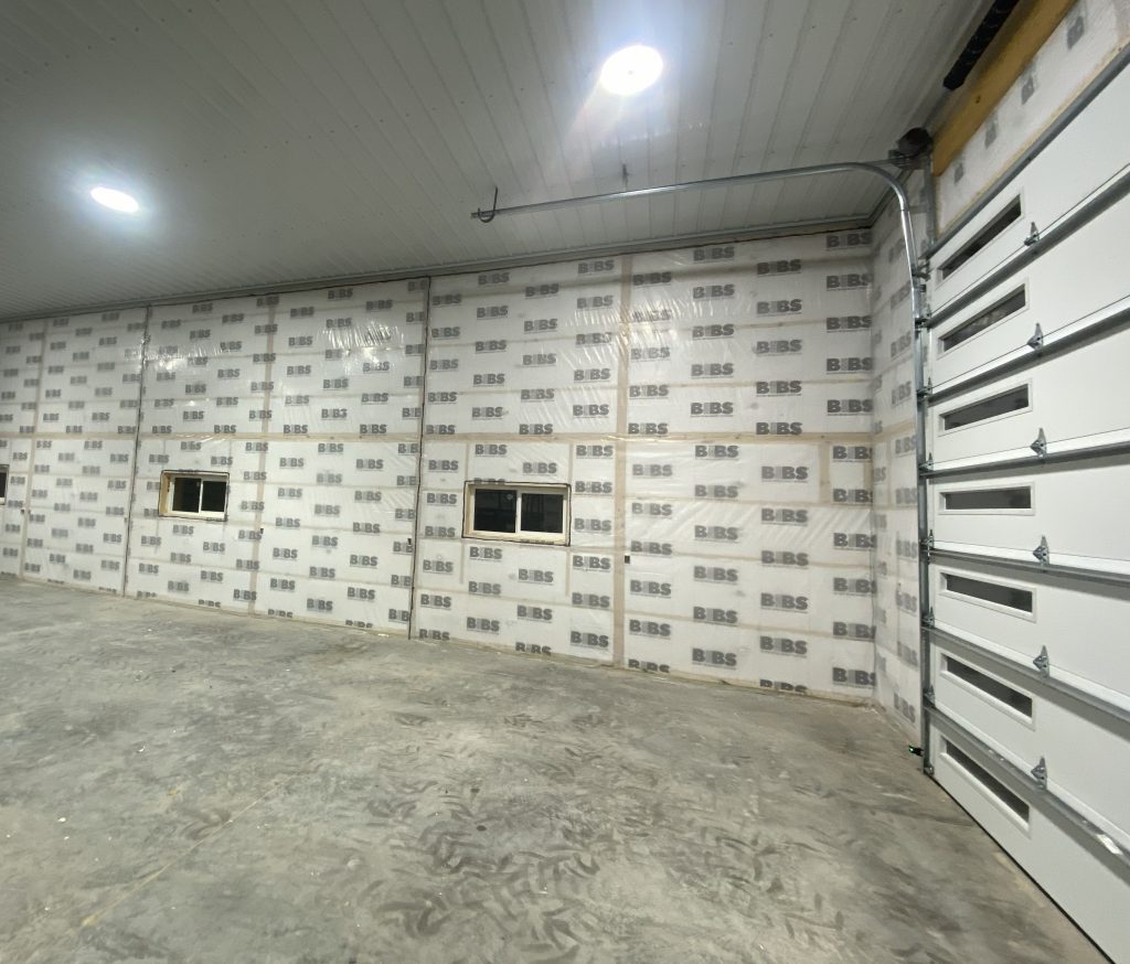 Insulation in post frame building in Wisconsin
